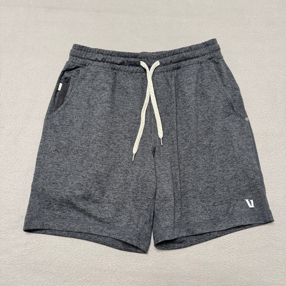 Vuori Ponto Performance Short Mens M Gray Heather 7 Inch Inseam Gym Training